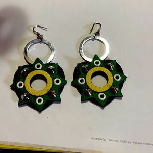 COPY - Brand new w/o tags Henri Bendel leather heart, star, spiky earrings